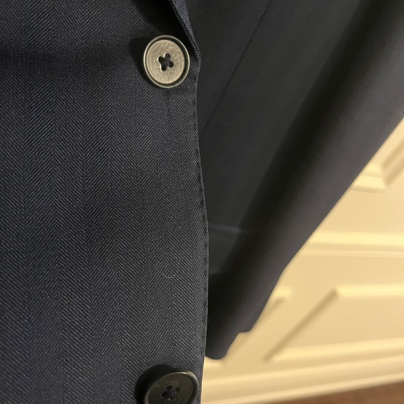 Ermenegildo Zegna Silk and Wool Navy Blazer 50R - Picture 6 of 11
